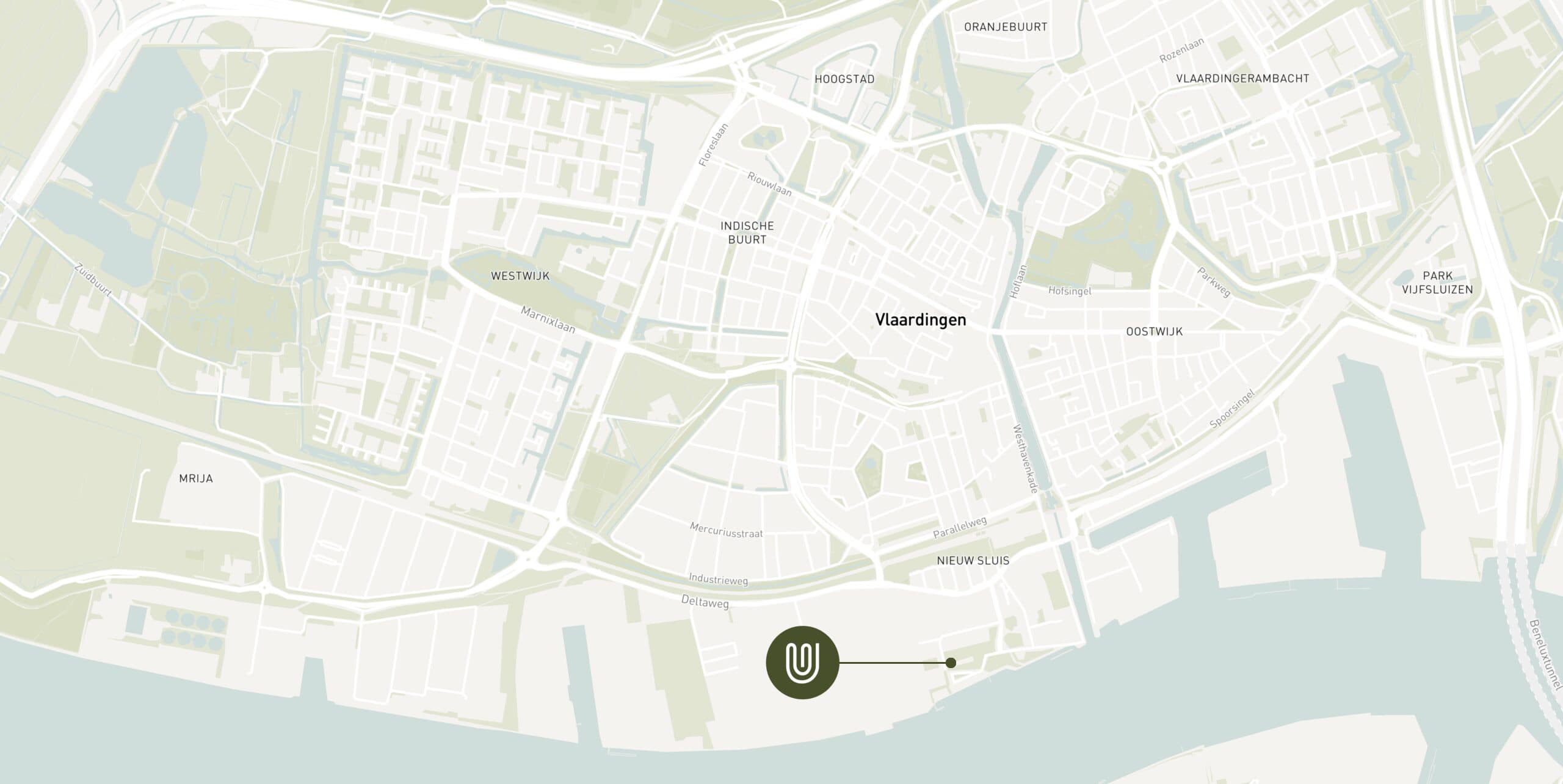 Kaart van Vlaardingen met Blend en de plekken in de buurt